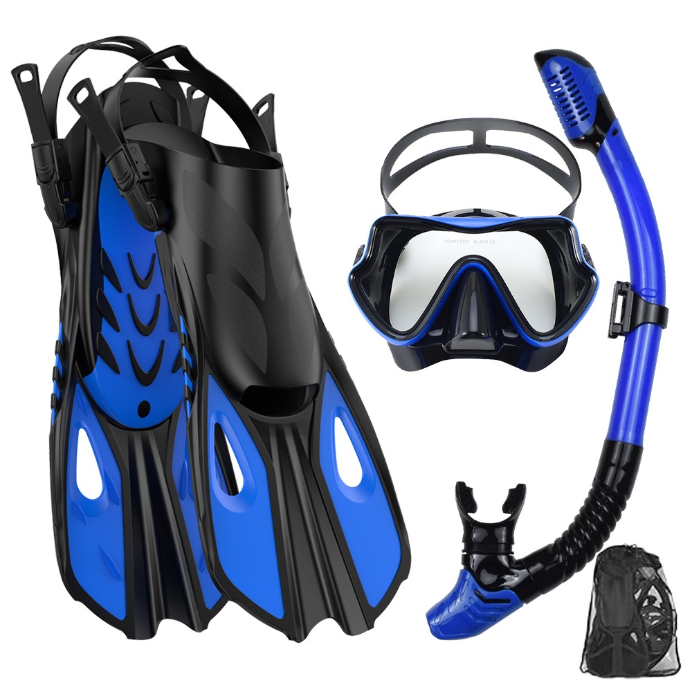 Freediving Mask Set - Set Snorkeling Masker & Snorkel Selam