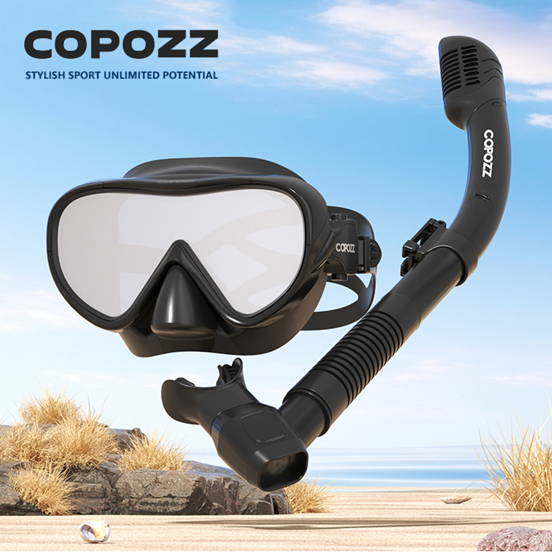 COPOZZ Masker Selam Baru Maske - Freediving Mask Set ulasan dan harga